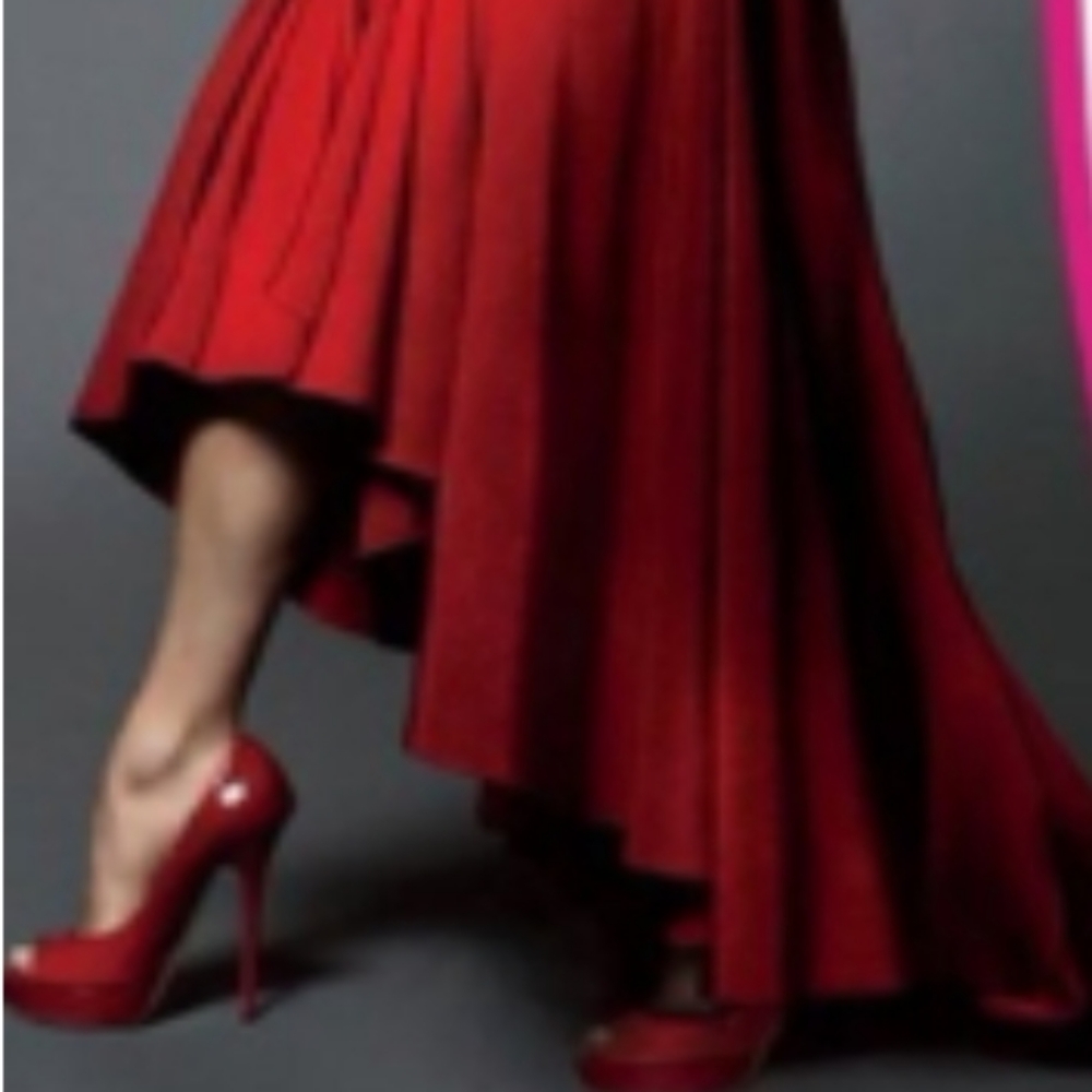 Roberto Cavalli Red Patent Peep Toe Stiletto Heel Pumps 8.5